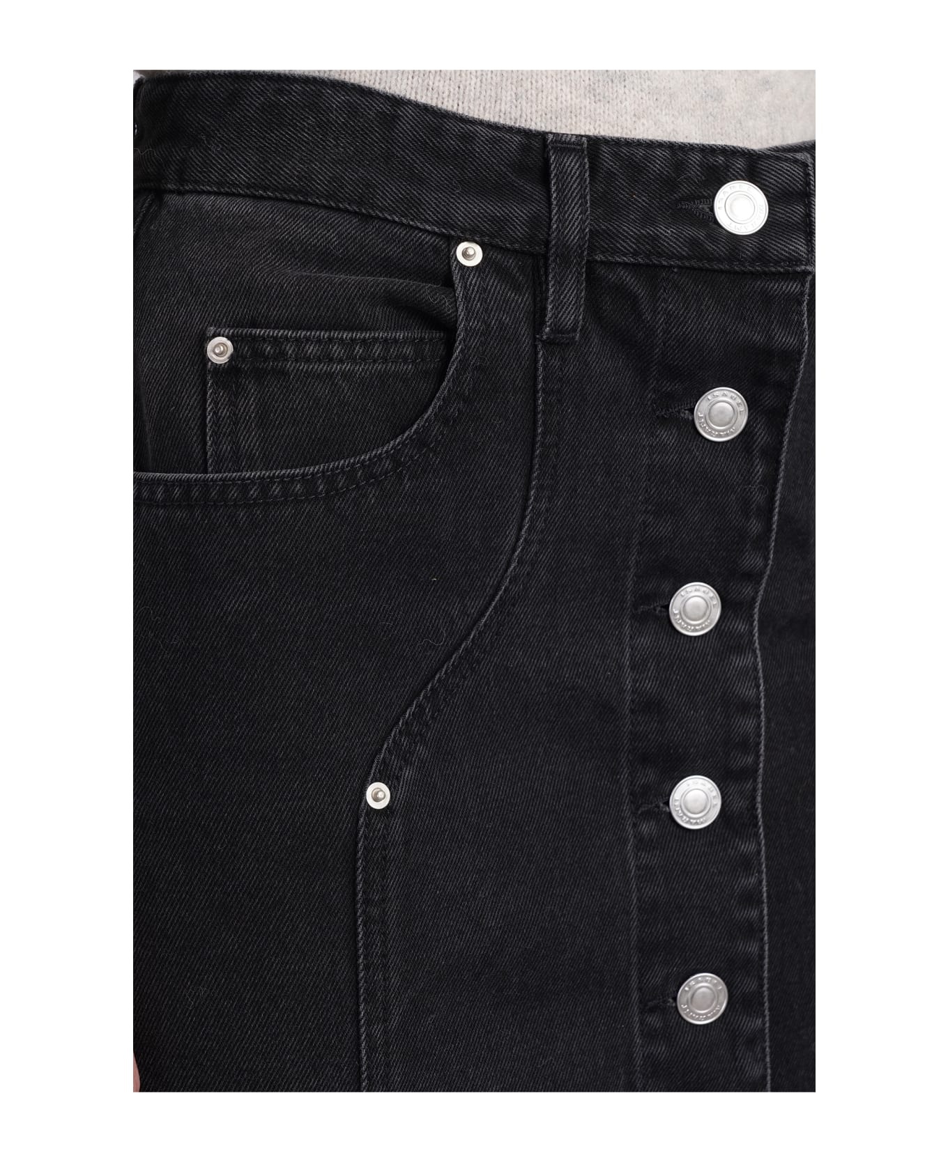 Vandy Skirt In Black Cotton - 5