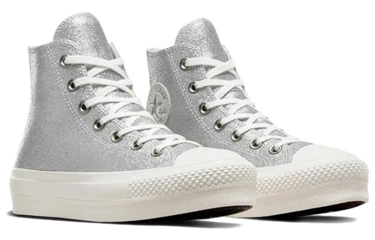 (WMNS) Converse Chuck Taylor All Star Lift Hi 'Silver' A07949C - 4