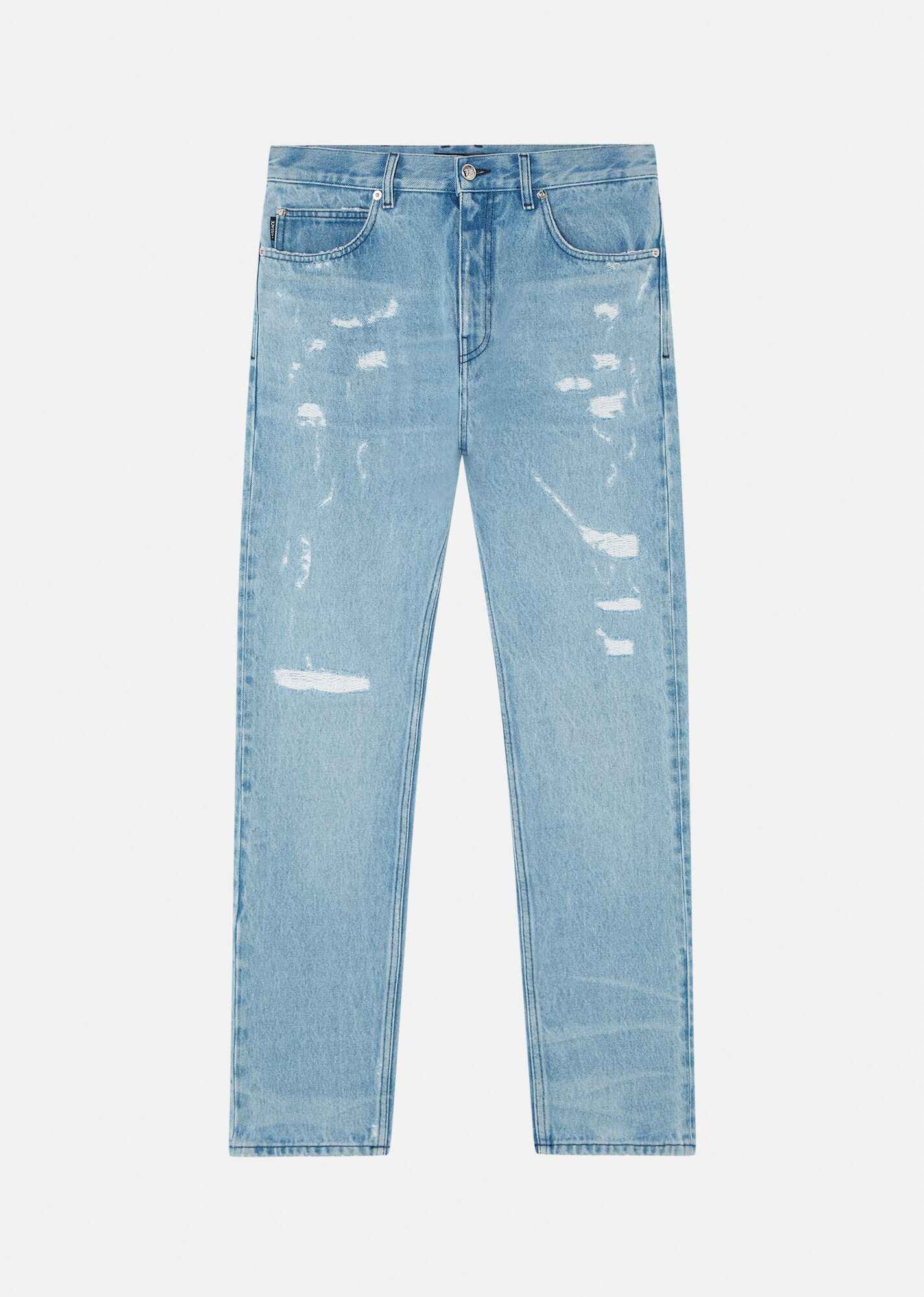 Straight-Leg Denim Jeans - 1