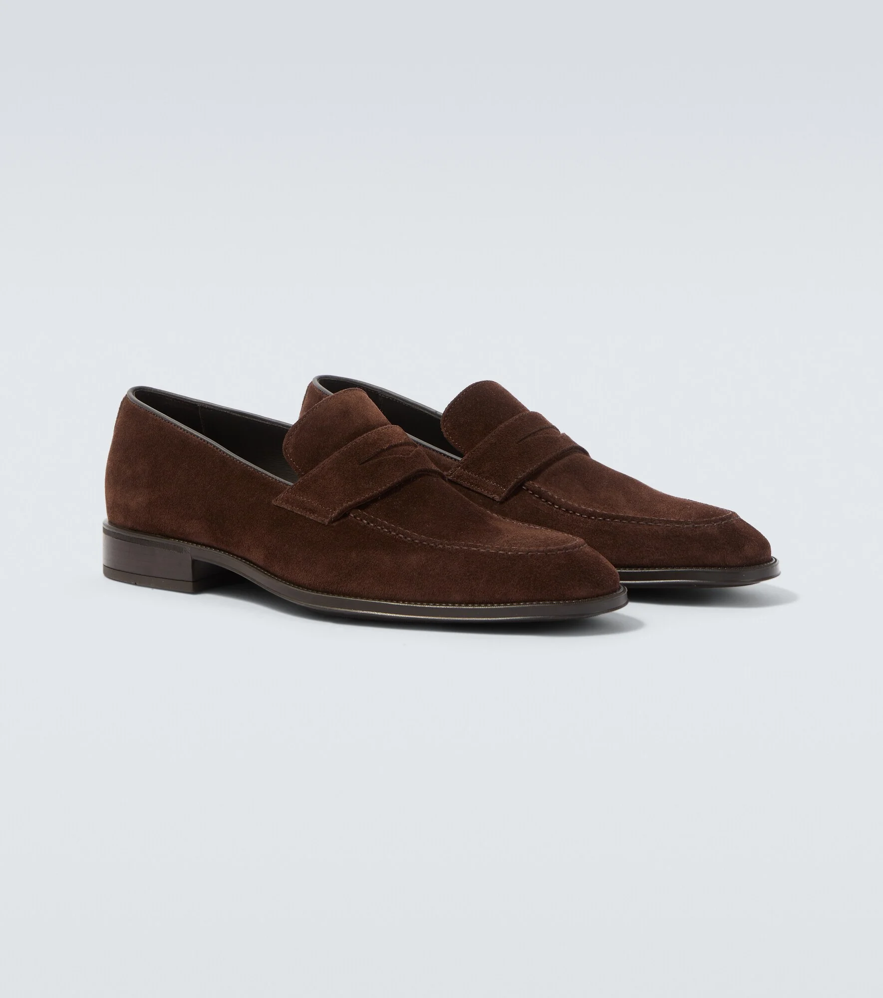 Suede penny loafers - 1