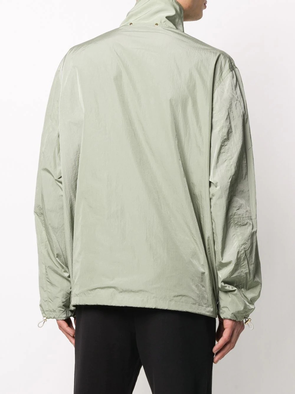 off-center zip windbreaker - 4