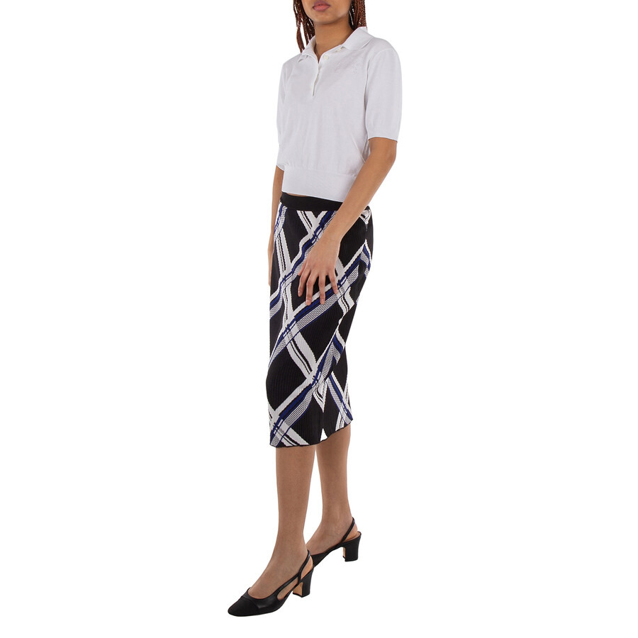 Burberry Checked Silk Skirt - 4