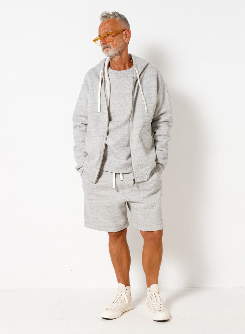 Embroidered Arrow Shorts in Grey Marl 3