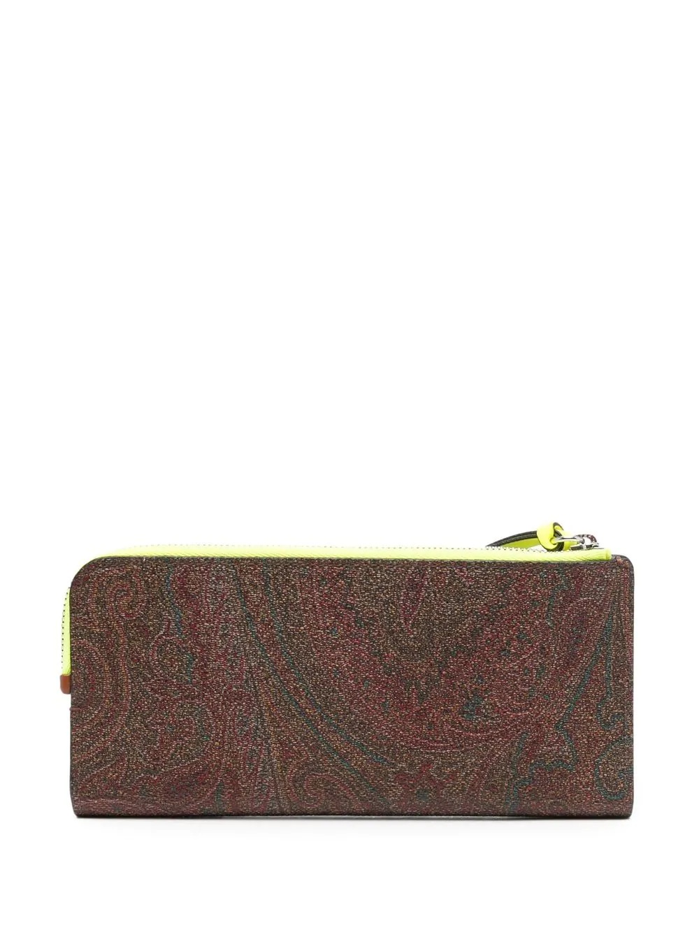 paisley-print contrast-trim wallet - 2