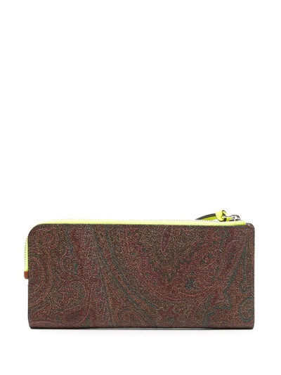 Etro paisley-print contrast-trim wallet outlook