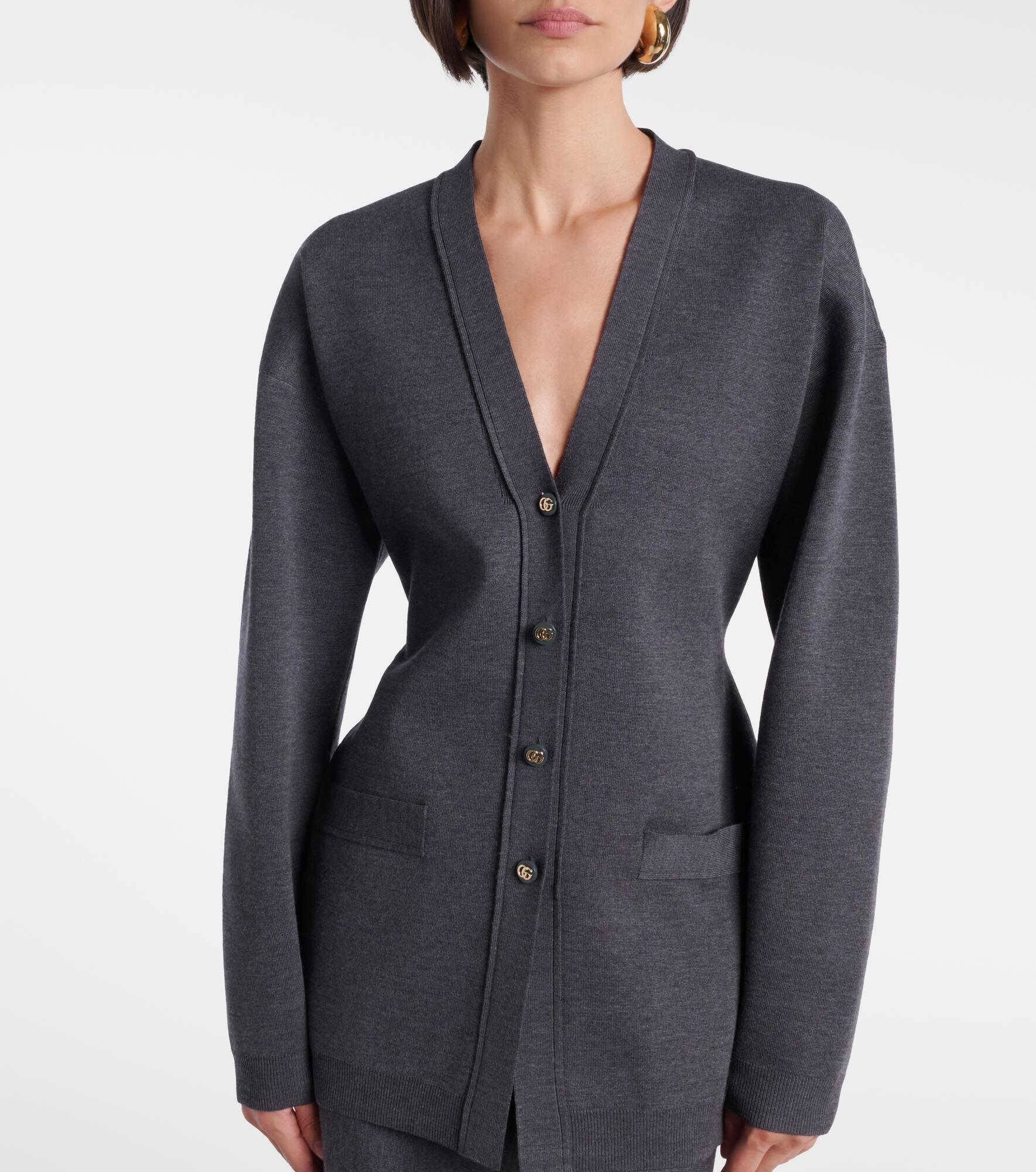 Double G wool-blend cardigan - 6