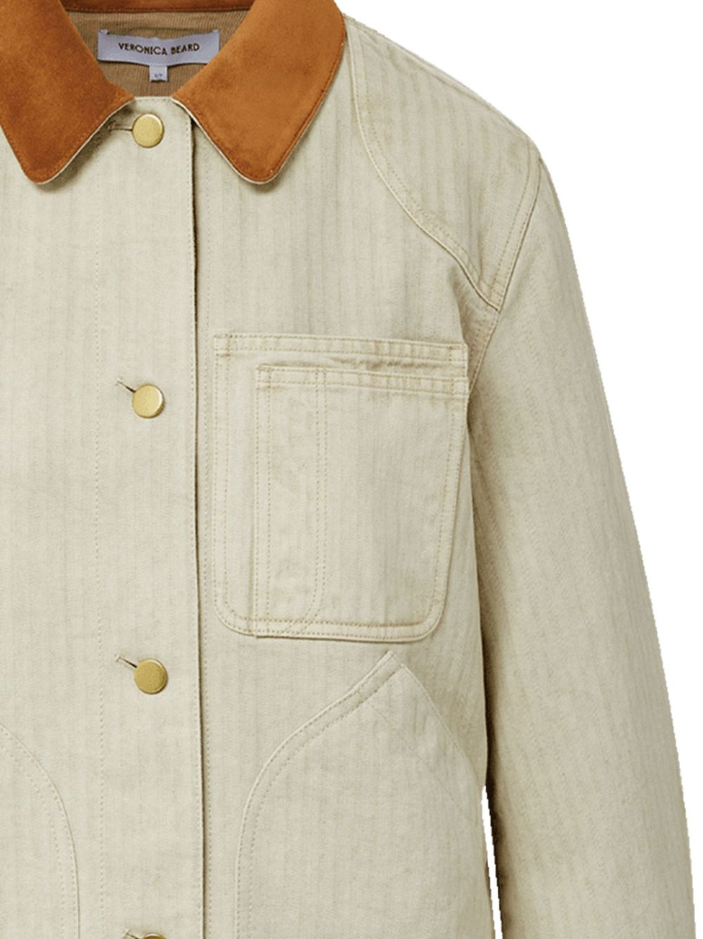 corduroy-collar jacket - 2