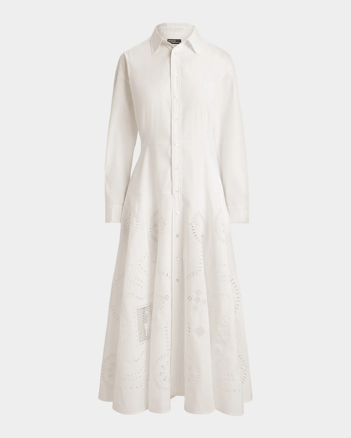 Eyelet Cotton Maxi Shirtdress - 1