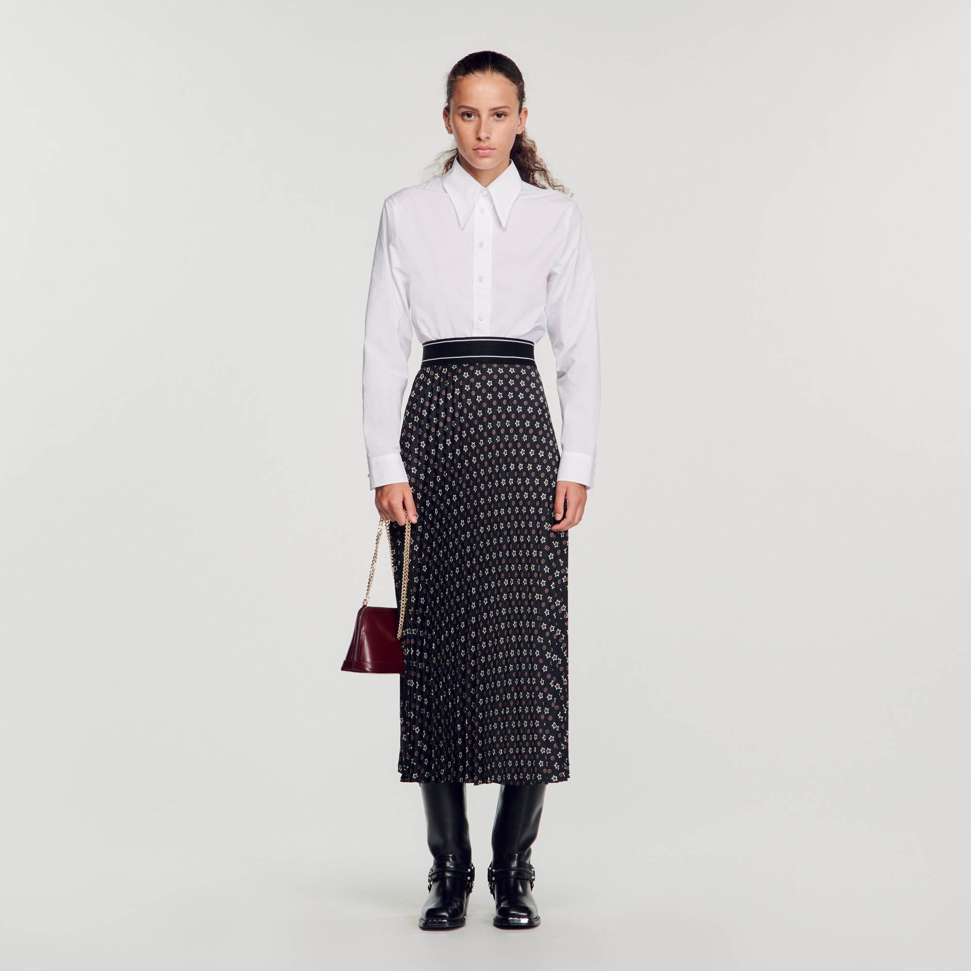LONG PLEATED SKIRT - 2
