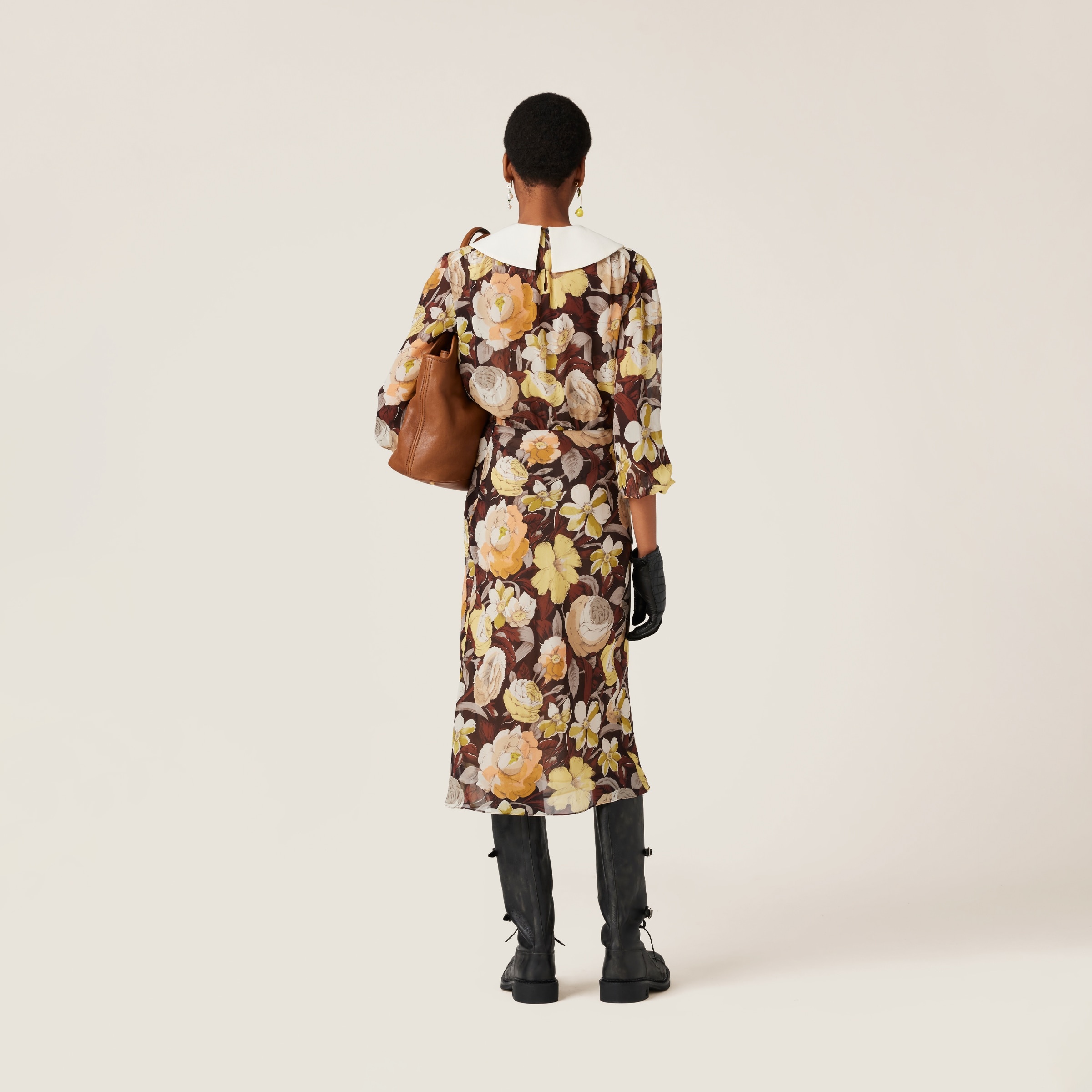 Floral georgette dress - 3