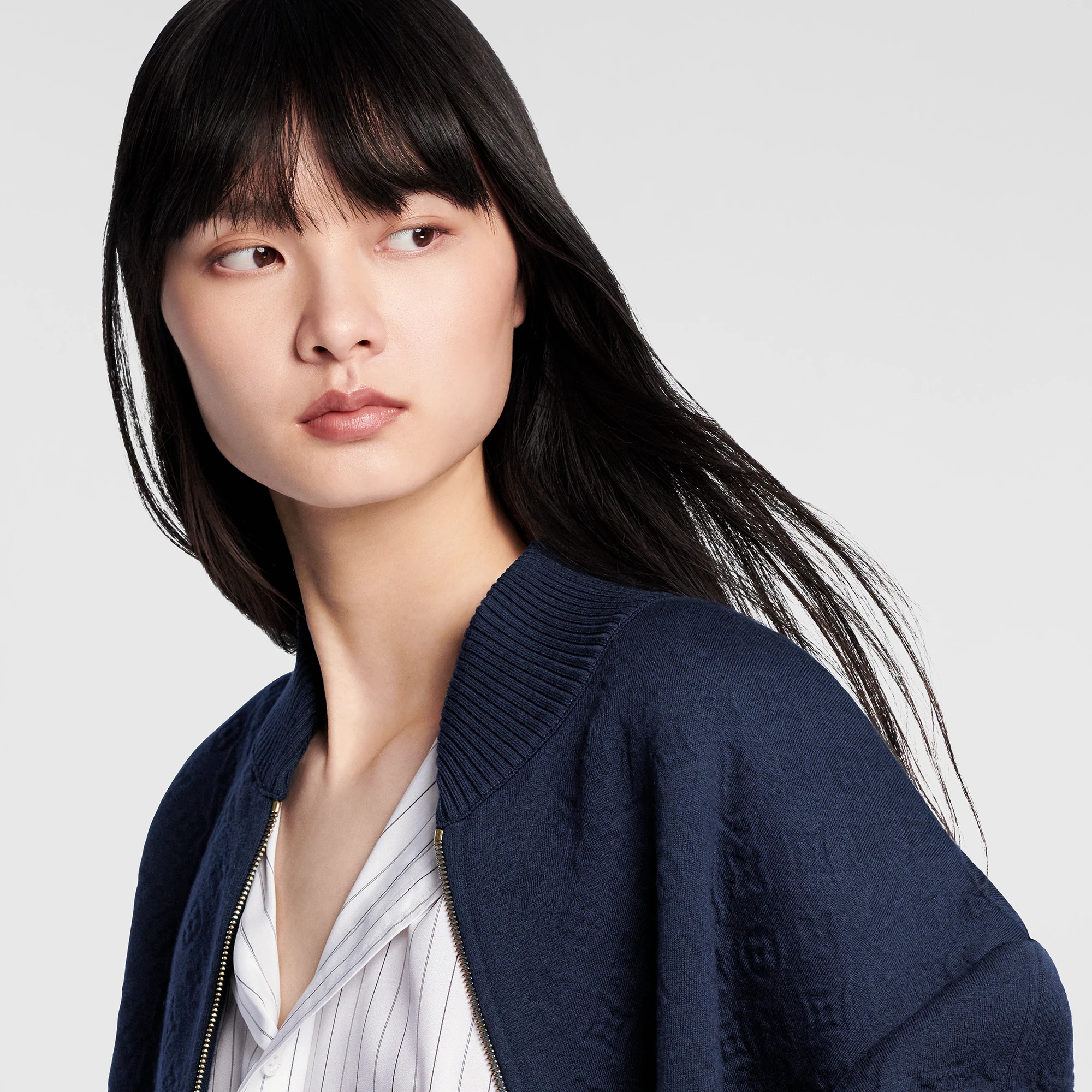 Embossed Monogram Bomber Coat - 2