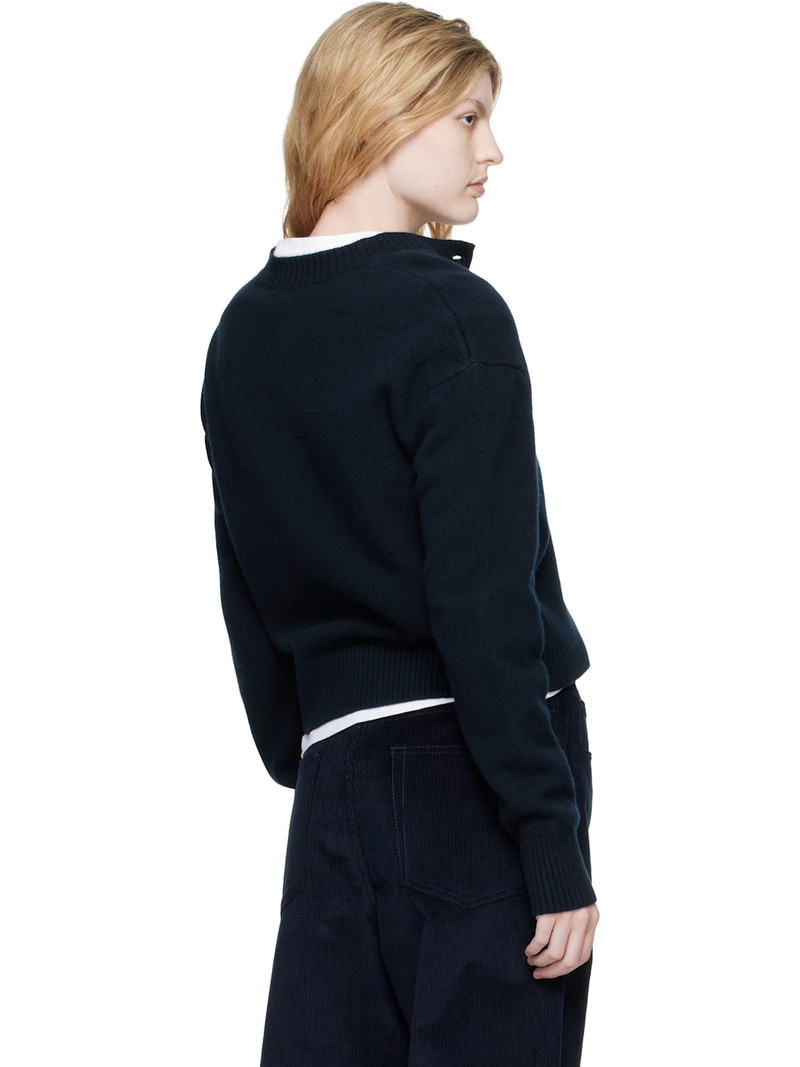 Navy Short Boiled Cardigan 3