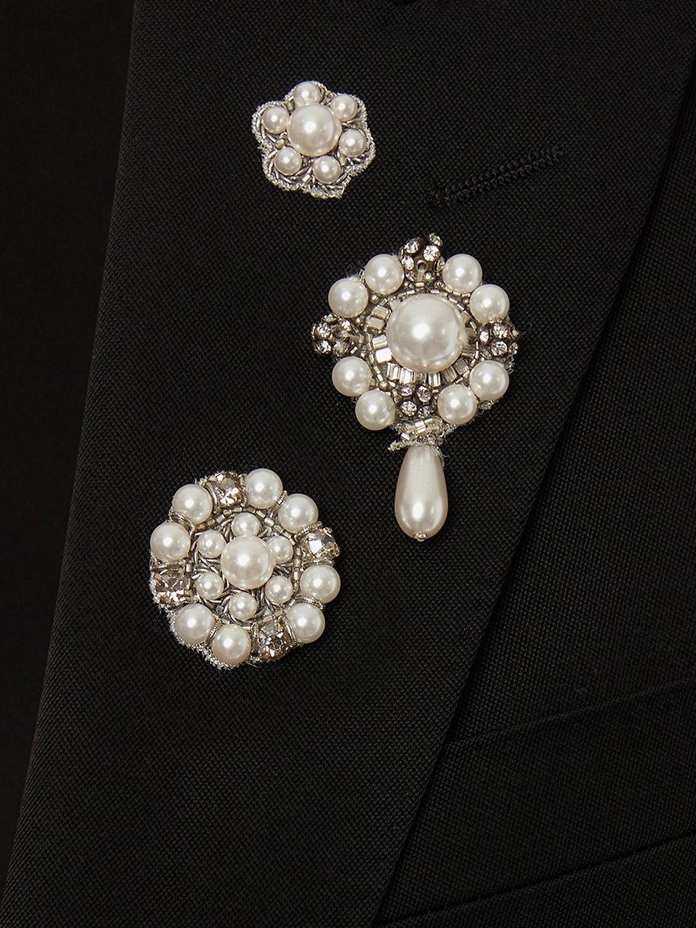 brooch-detail blazer - 5