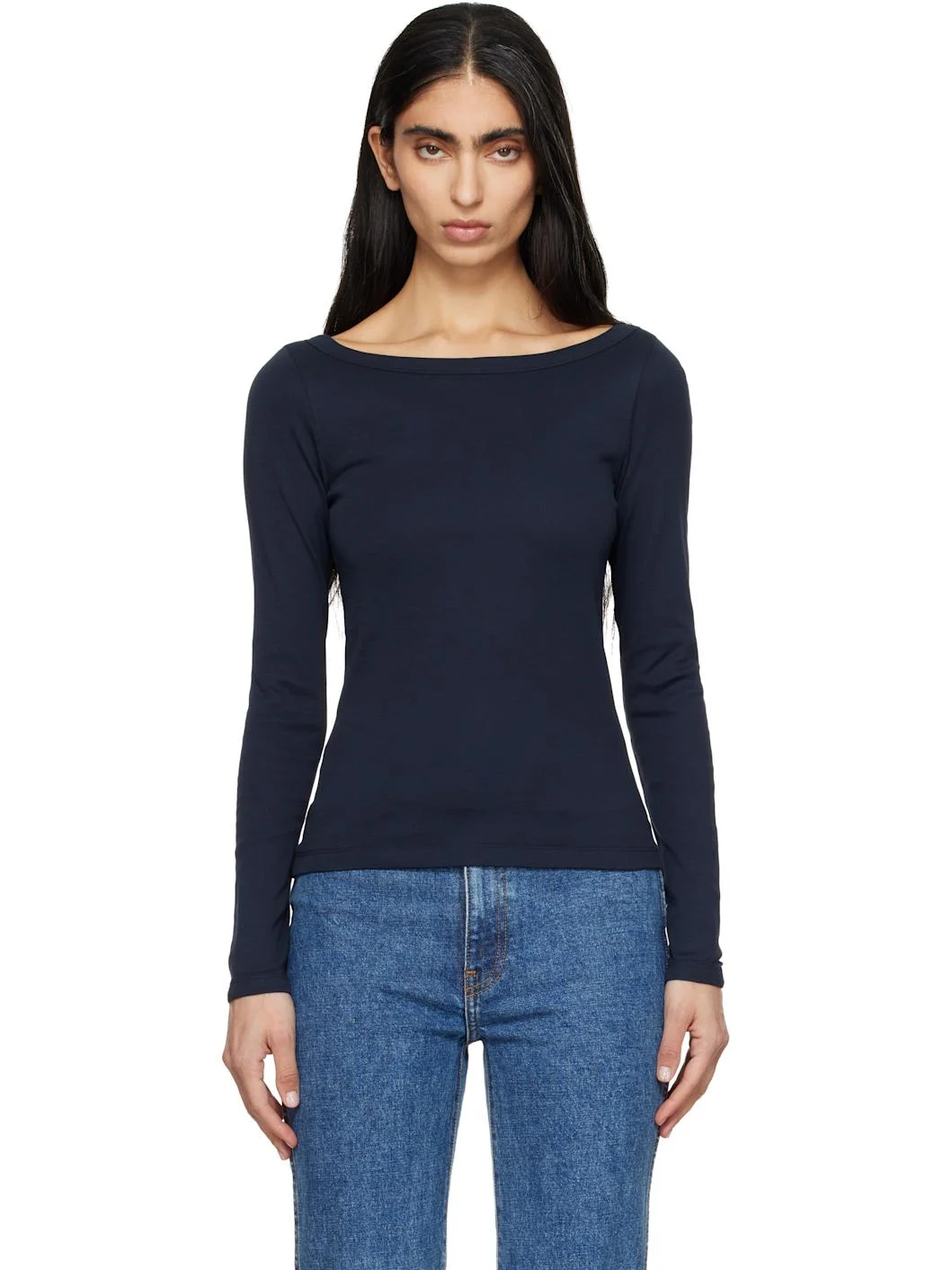 Navy Steffi Longsleeve T-shirt - 1