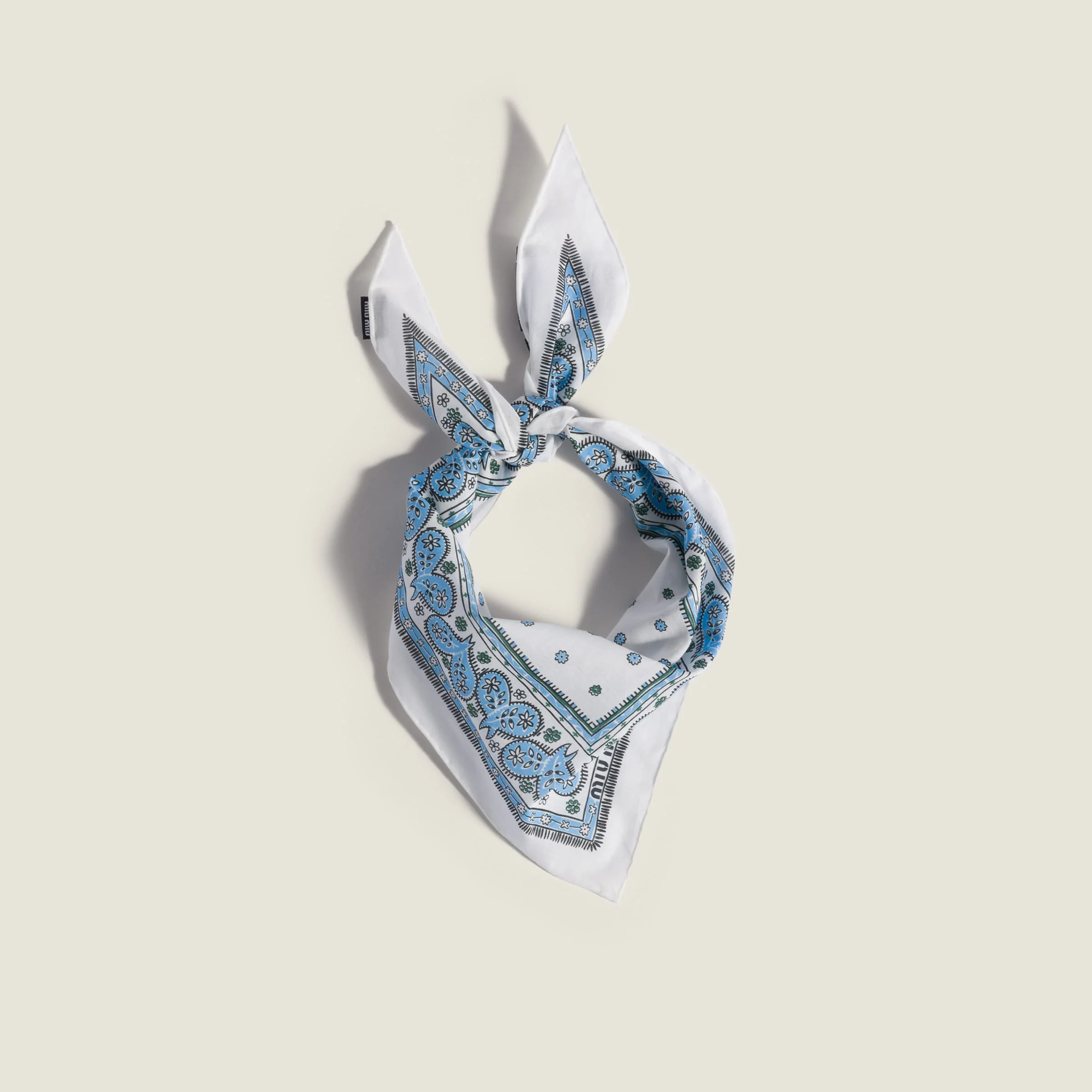 Printed twill scarf - 1