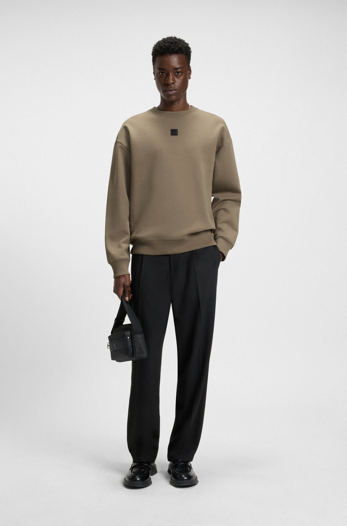 SWEATSHIRT WITH STACKED-LOGO BADGE - 4