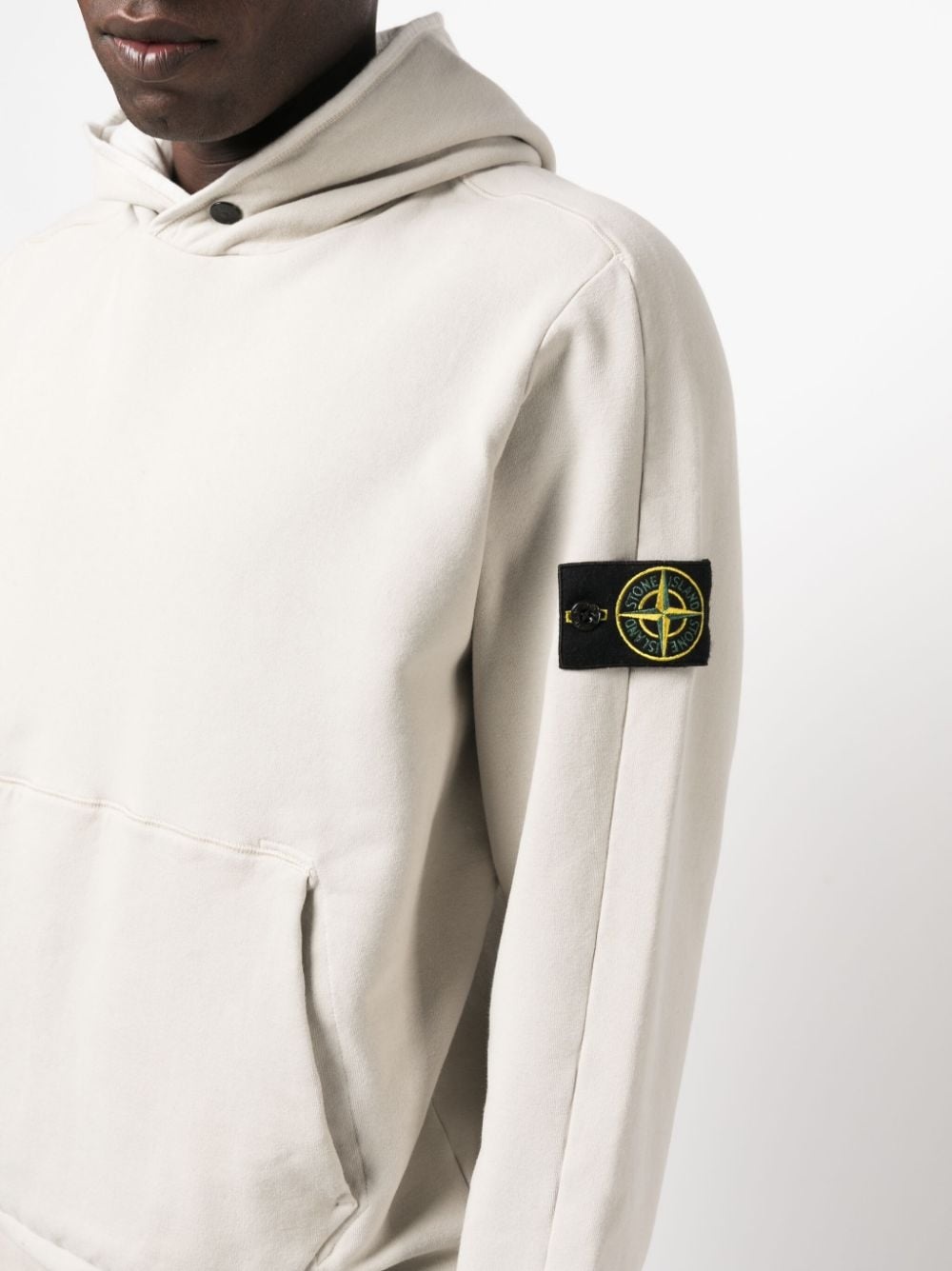 logo-patch cotton hoodie - 5
