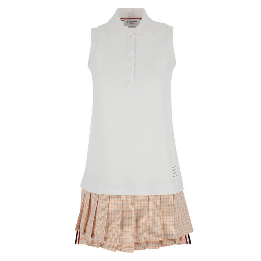 Thom Browne Classic Mini Pleated Polo Dress - 1