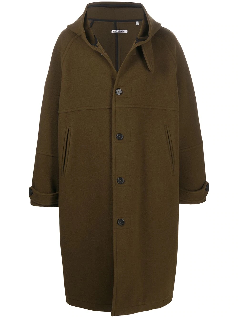 oversized single-breasted coat - 1