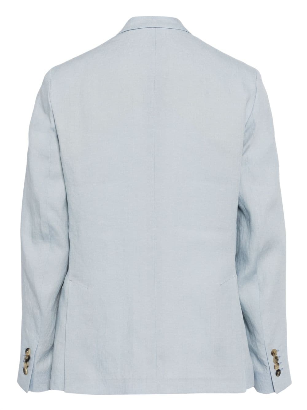 single-breasted linen blazer - 2