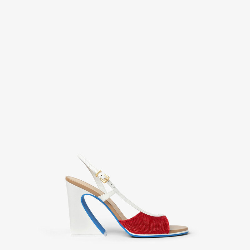 Fendi Arco White leather high-heeled sandals 1