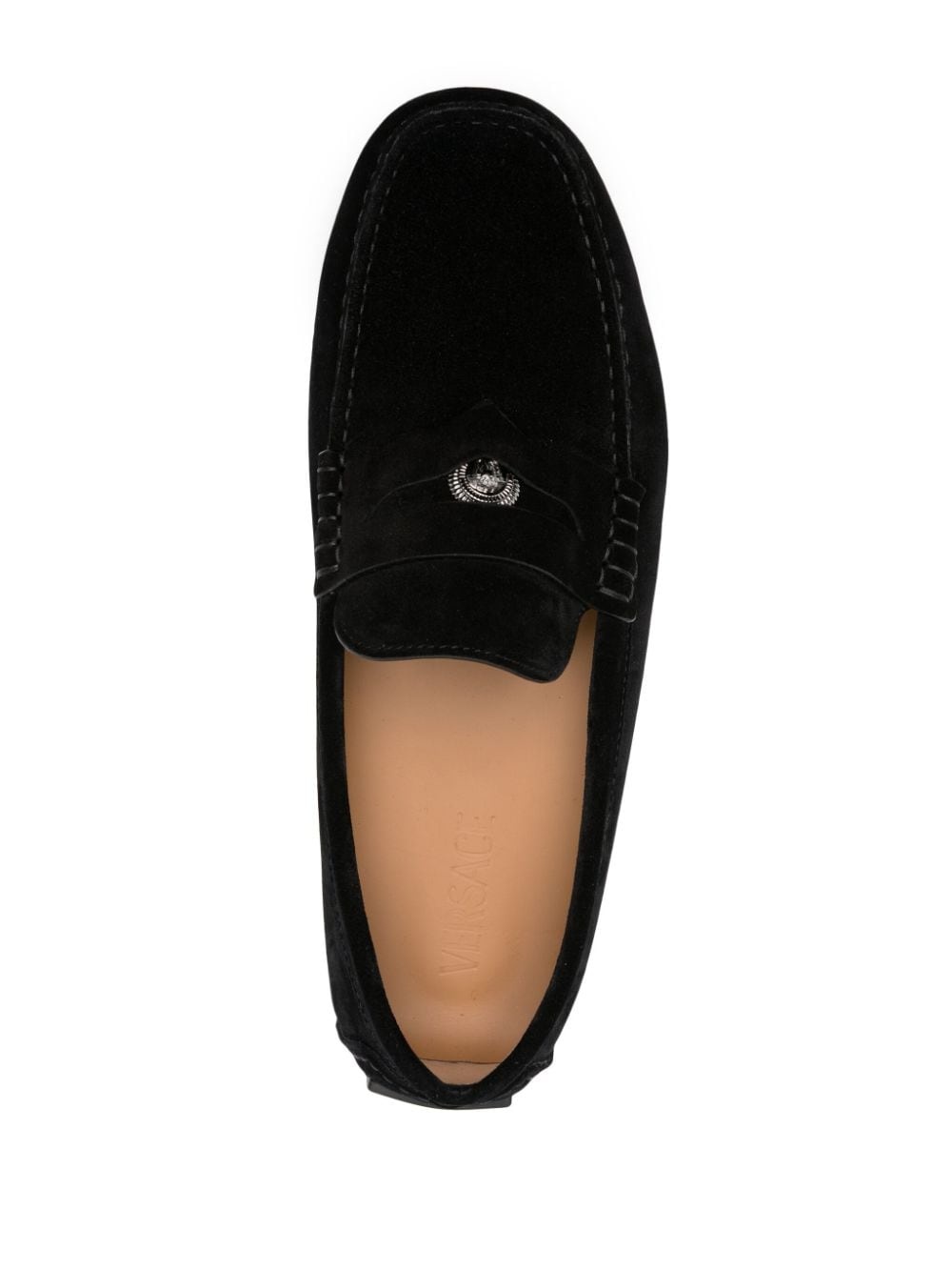 Medusa Head suede loafers - 4