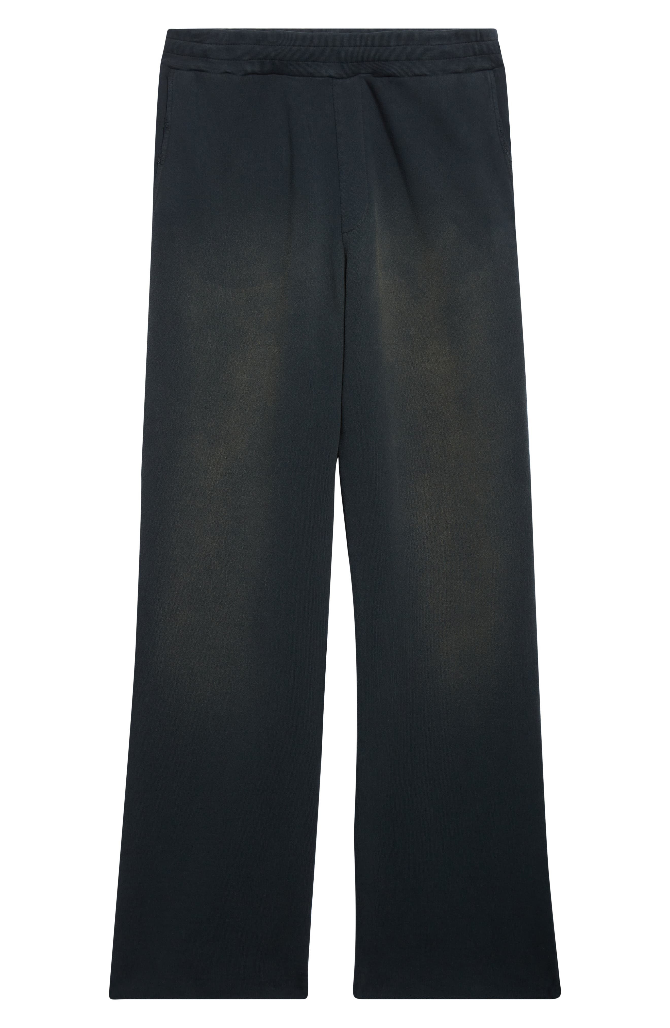 Golden Goose Gender Inclusive Journey Wide Leg Sweatpants in Bleached Washed Black at Nordstrom - 6