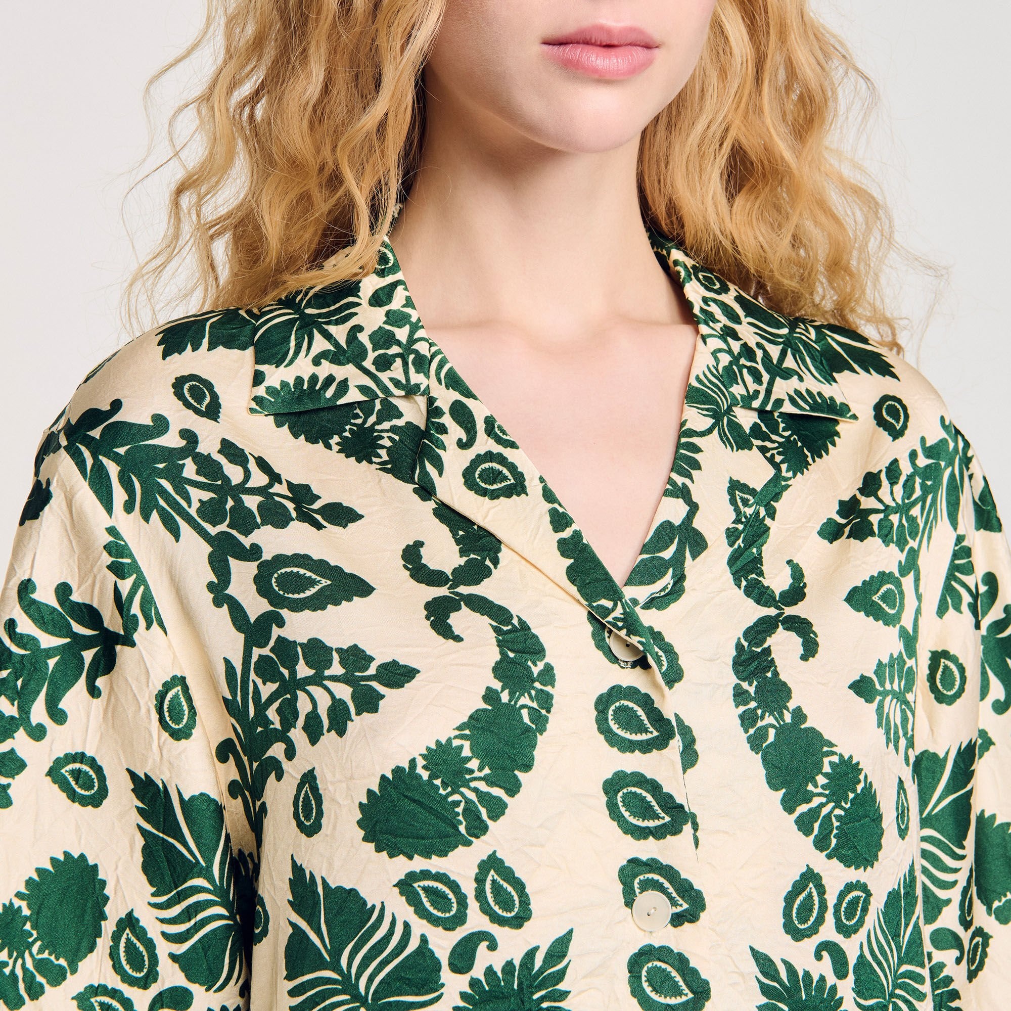 FLORAL MOTIF SHIRT - 3