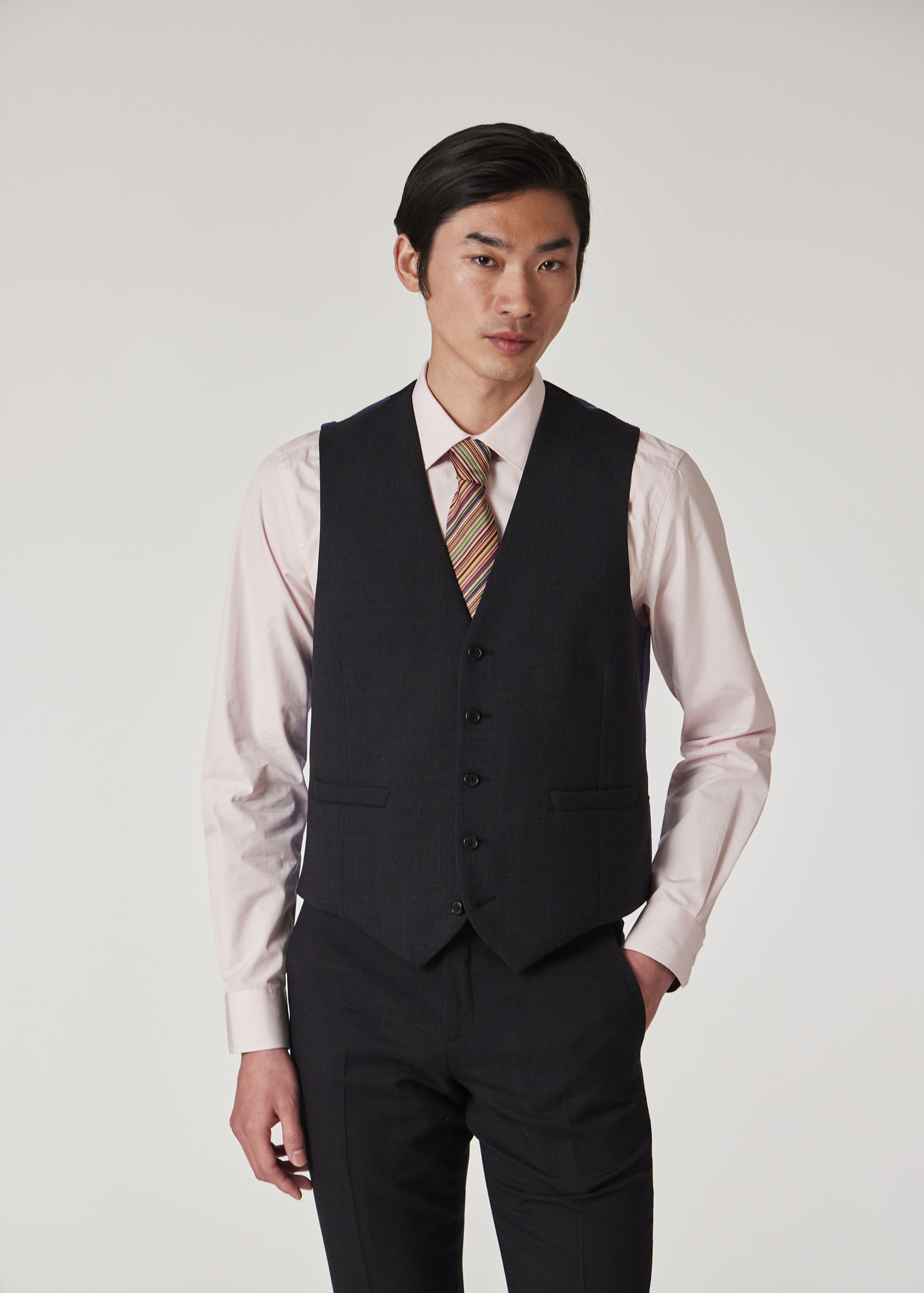 A Suit To Travel In - Charcoal Grey Wool Waistcoat - 6