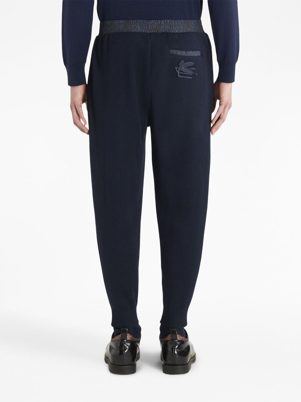 paisley print-band track trousers - 4