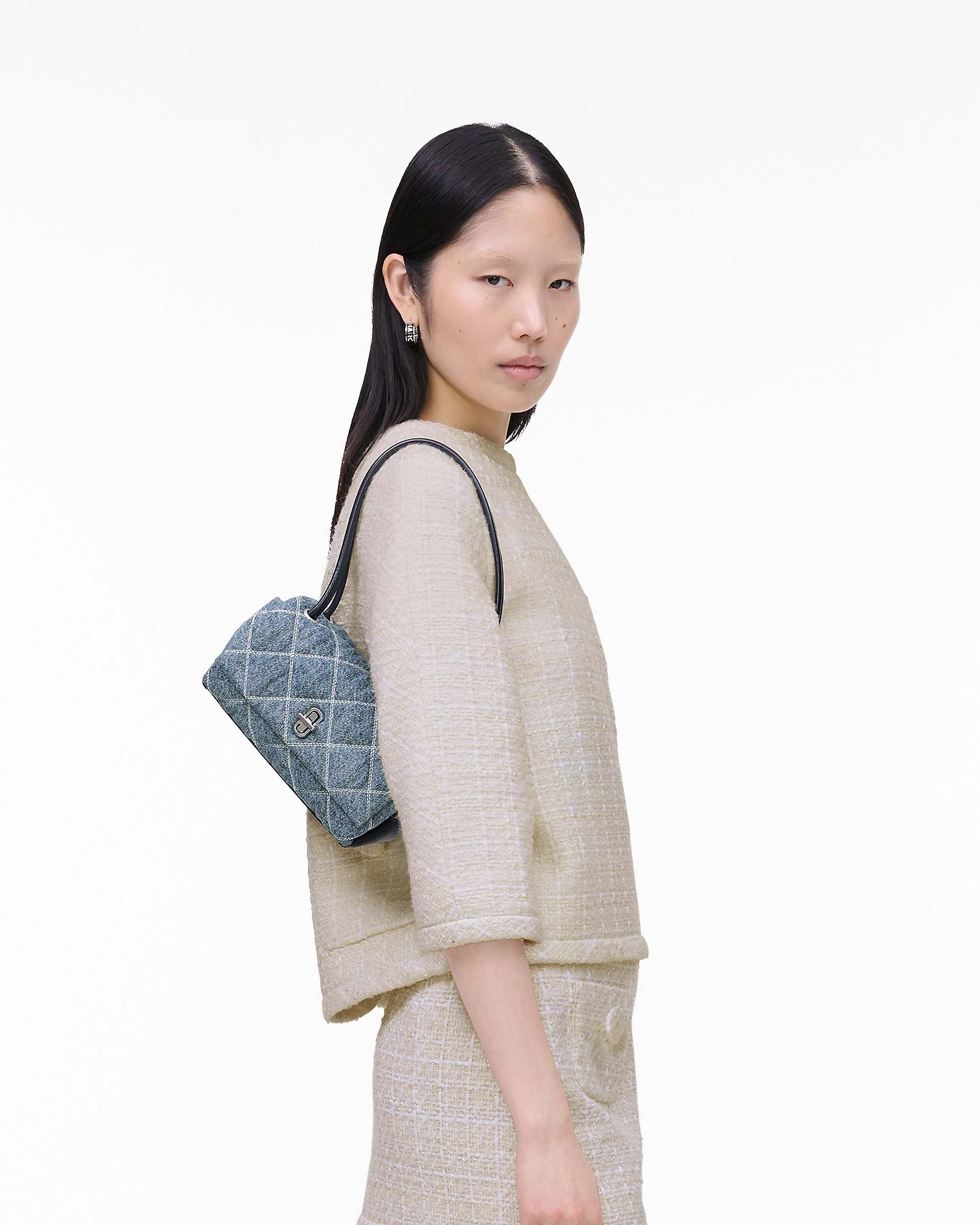 THE QUILTED DENIM MINI DUAL SHOULDER BAG - 2
