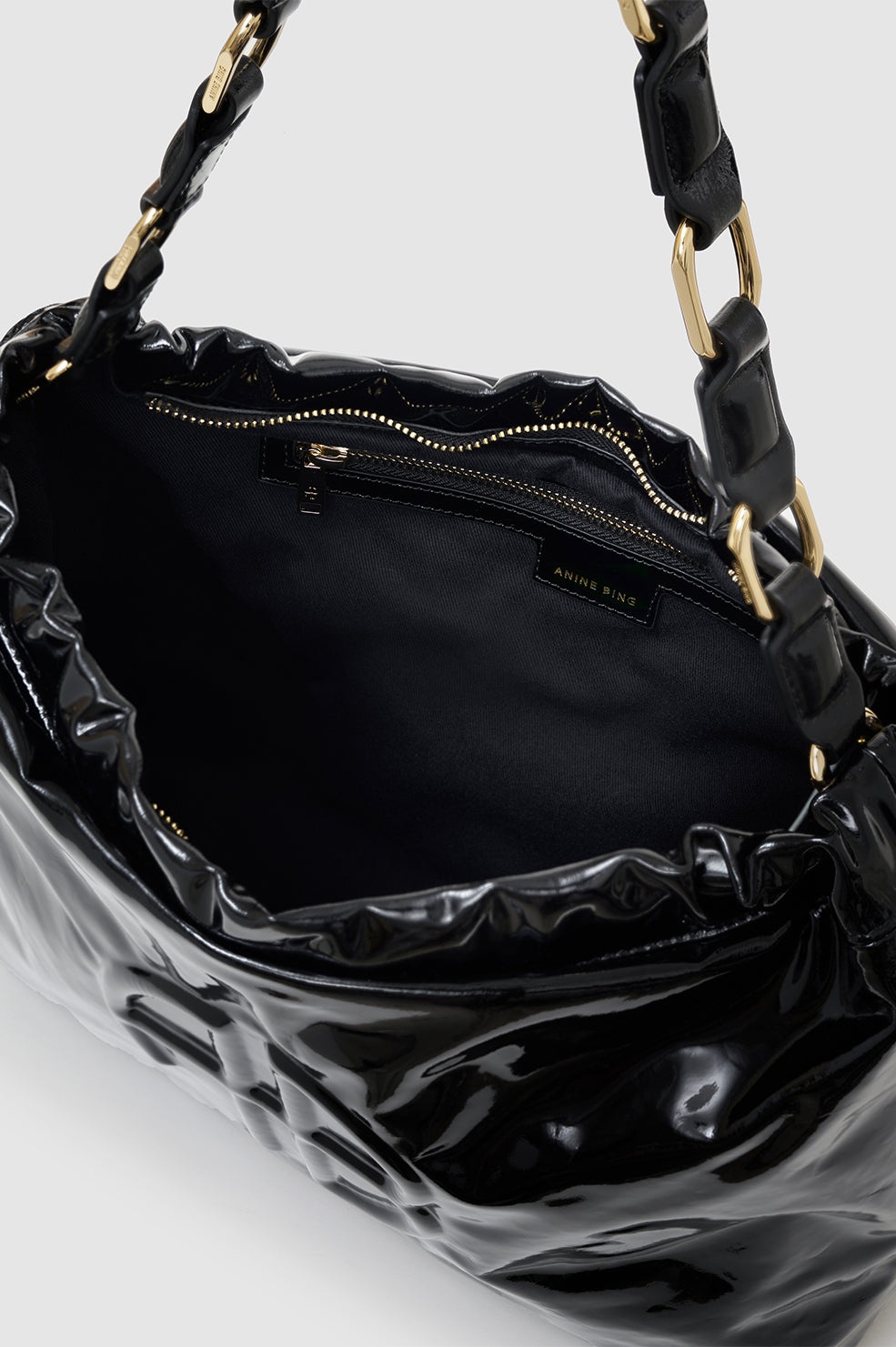 Kate Shoulder Bag - High-Shine Black - 3
