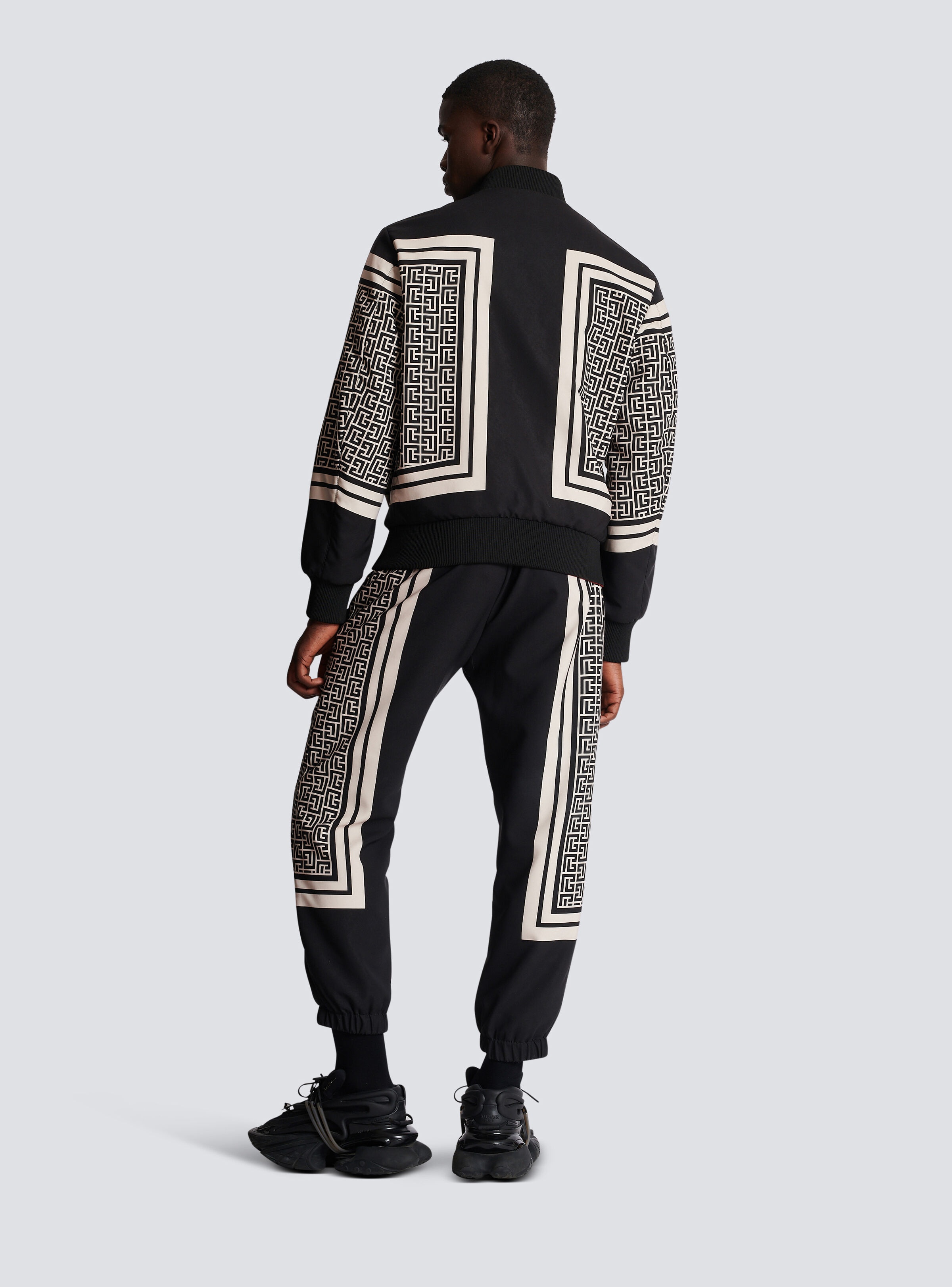 Reversible monogram and scarf bomber jacket - 4