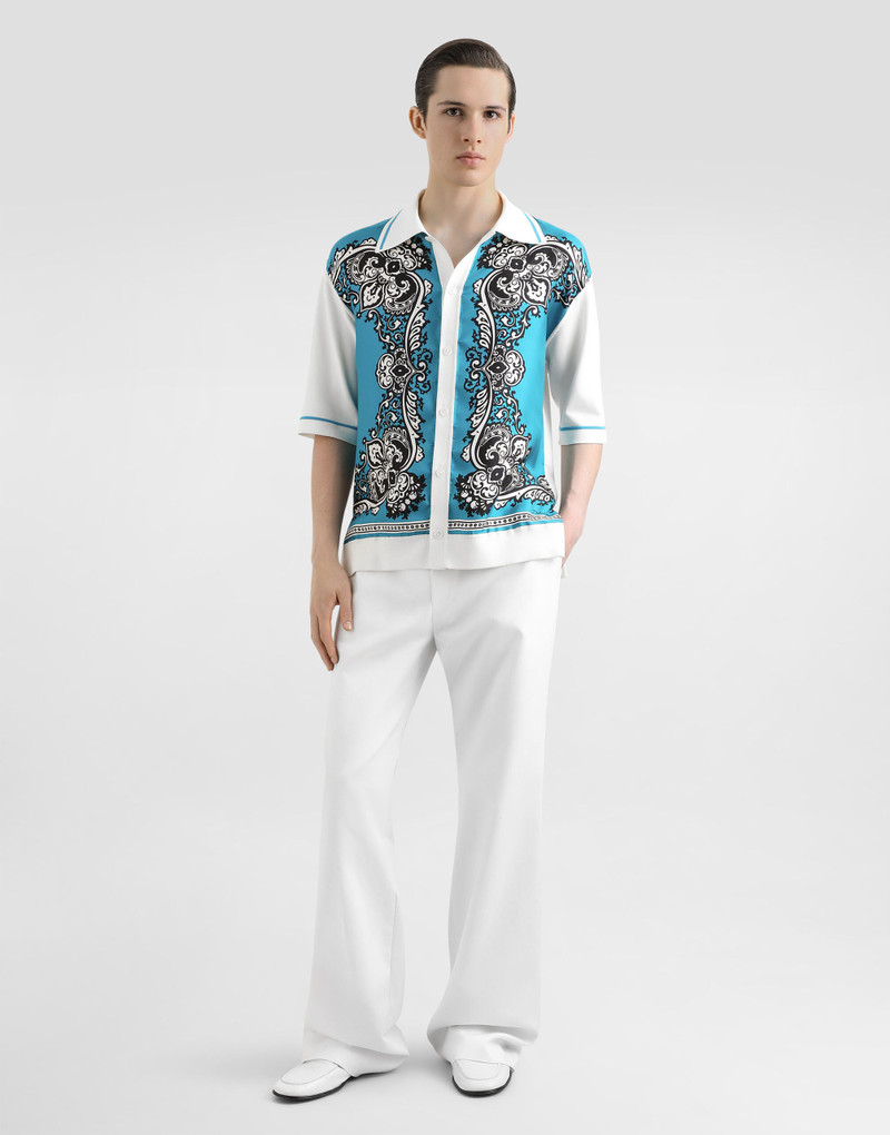 Dolce & Gabbana Silk and cotton shirt with bandanna print outlook