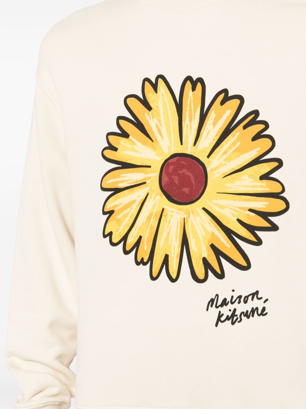 sunflower motif long sleeve sweater - 5