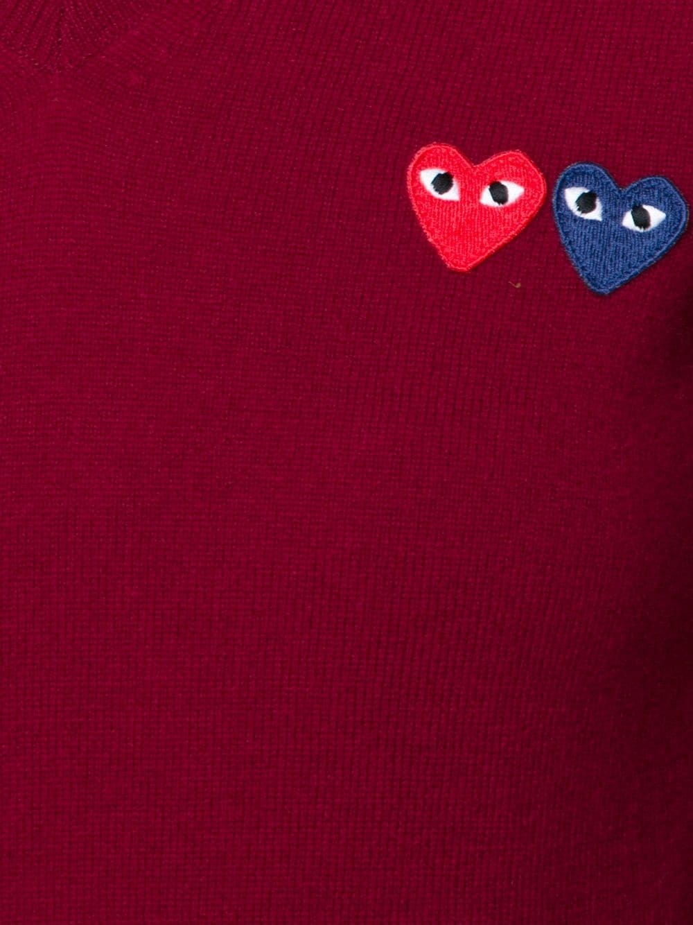 double heart v-neck jumper - 5