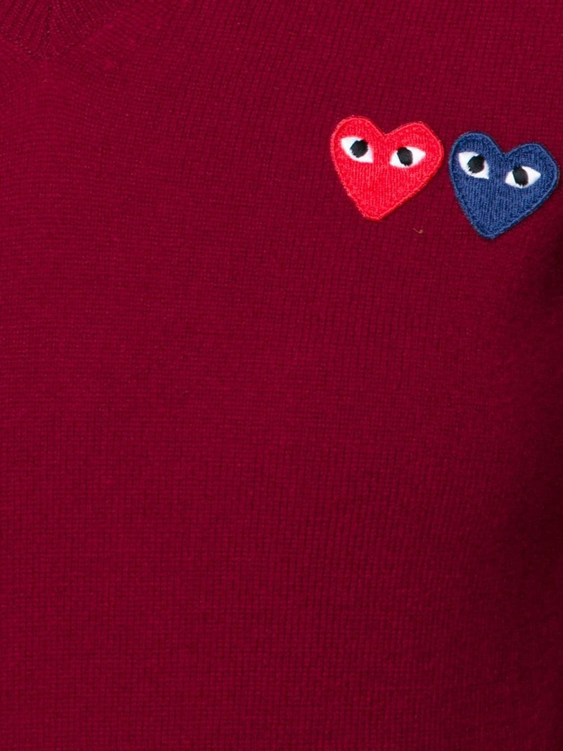 double heart v-neck jumper 5
