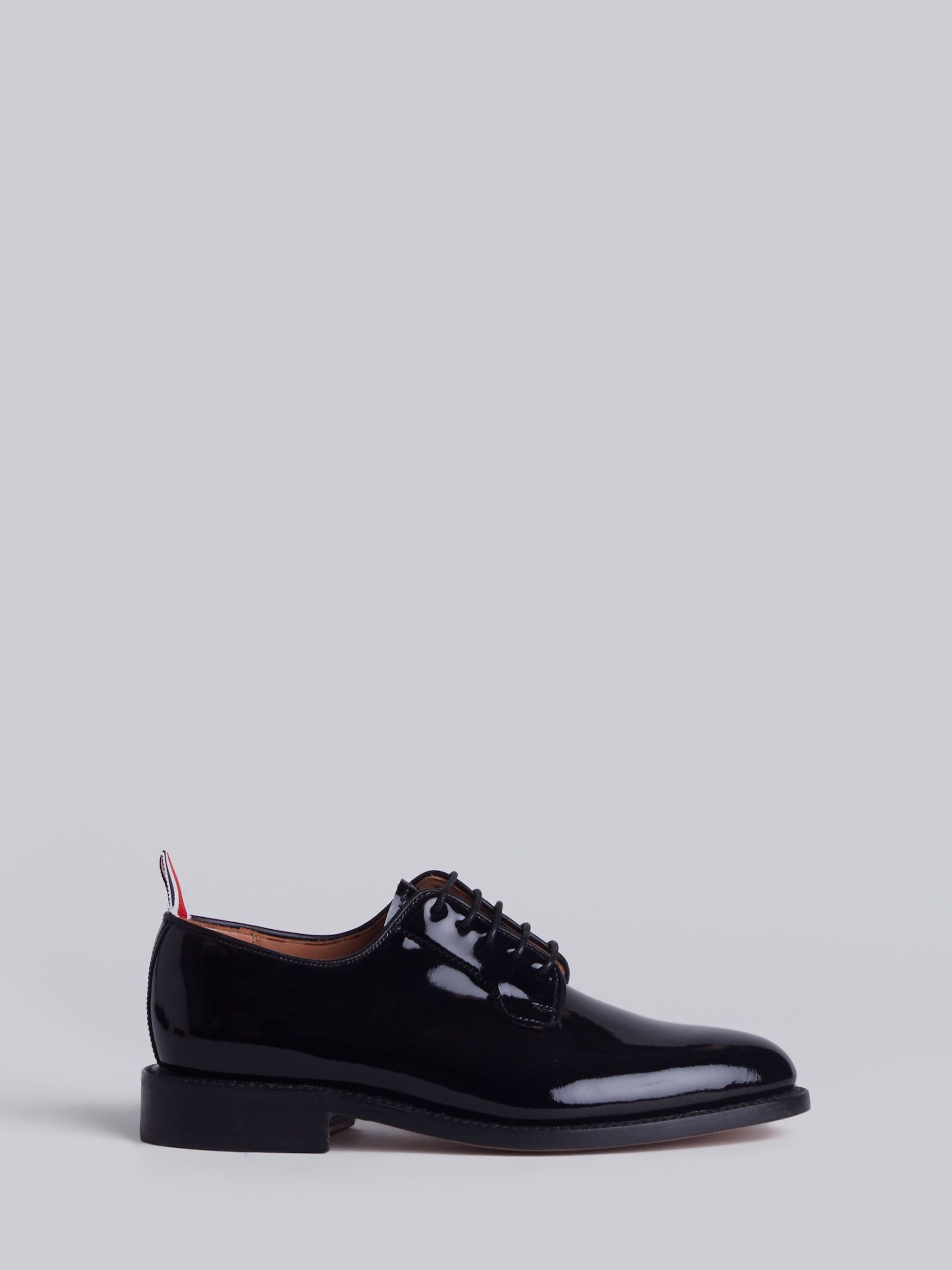 Blucher With Leather Sole In Black Patent Leather - 1