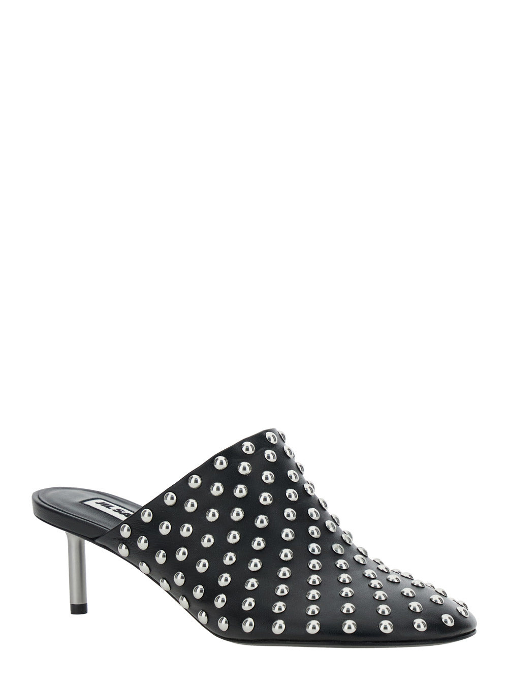 Jil Sander Women Black Mules With Low Heel And All-Over Stud Embellishments In Leather Woman - 2