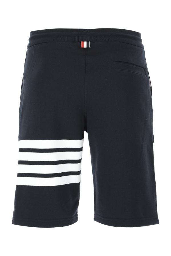 Dark blue cotton bermuda shorts - 2