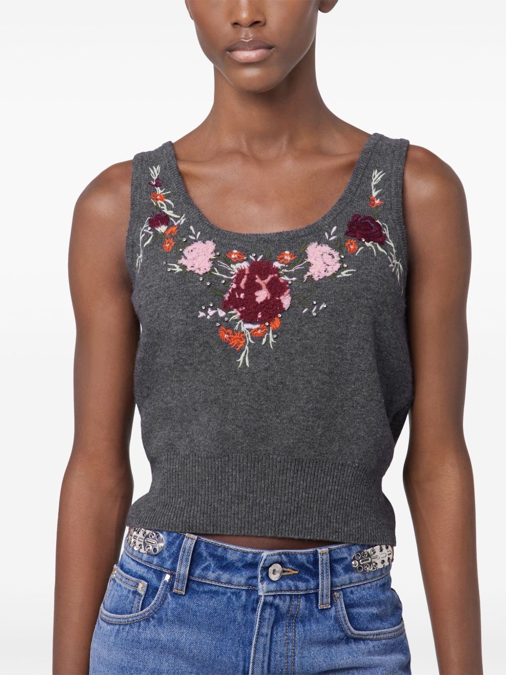 embroidered tank top - 5