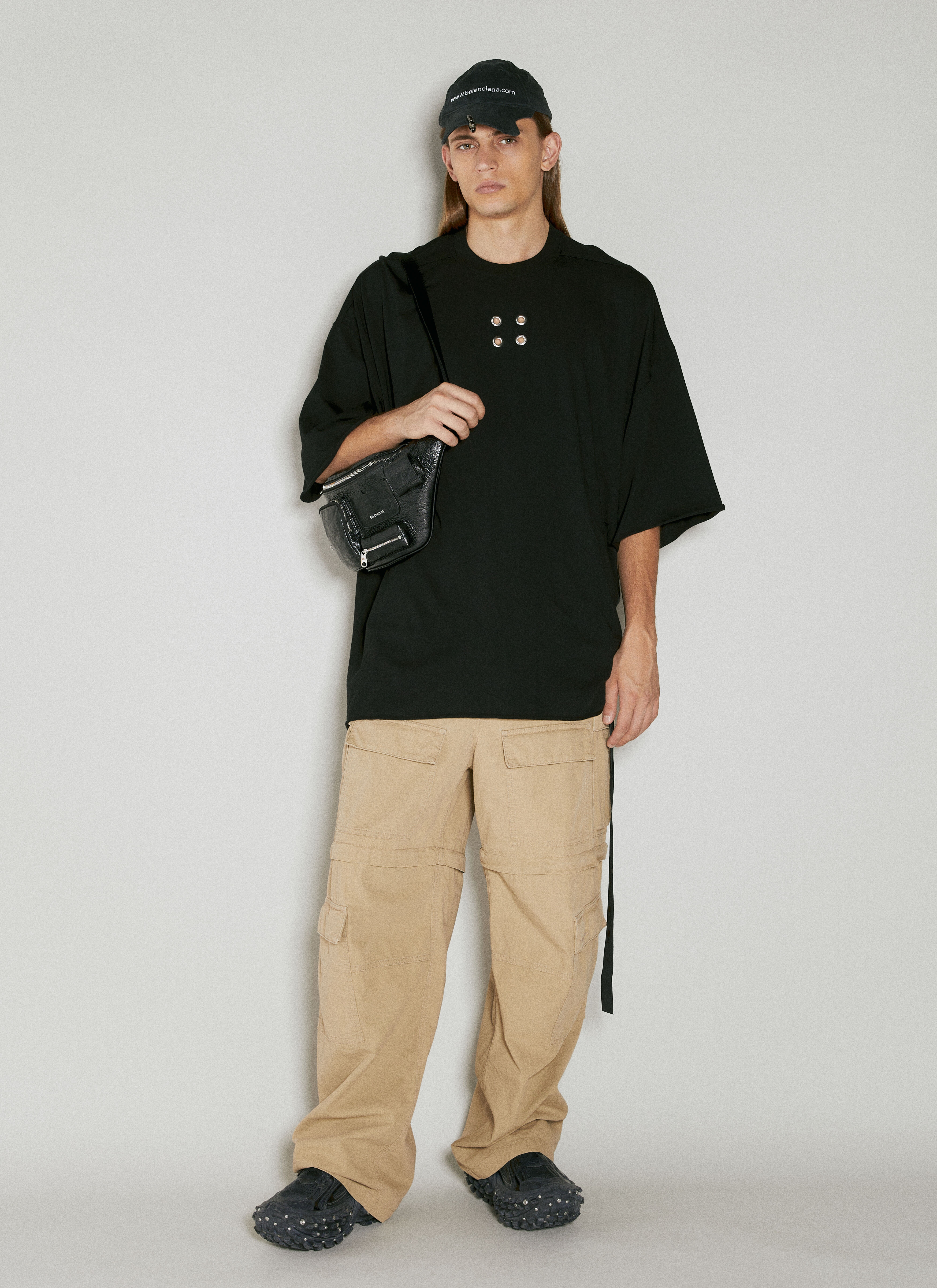 Men's Large Cargo Pants in Black