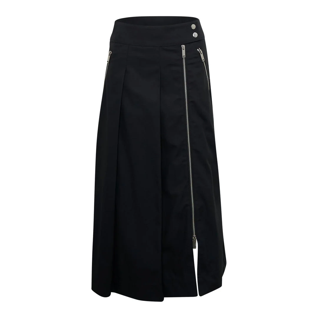 Pleated Utility Midi Skirt - 1