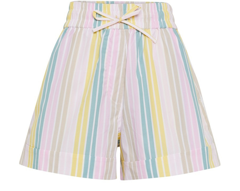 Stripe Cotton Elasticated Shorts 1