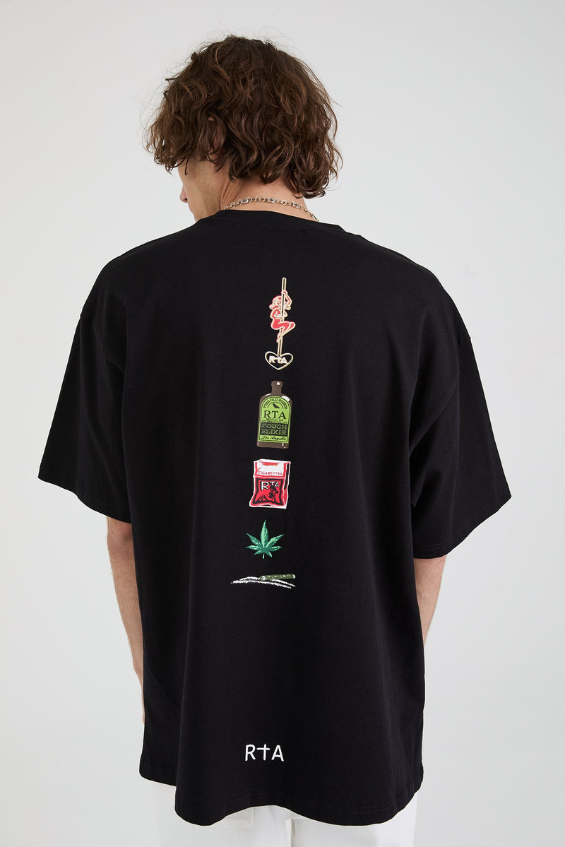 COLIN OVERSIZED SHORT SLEEVE TEE | BLACK CONTRABAND 2