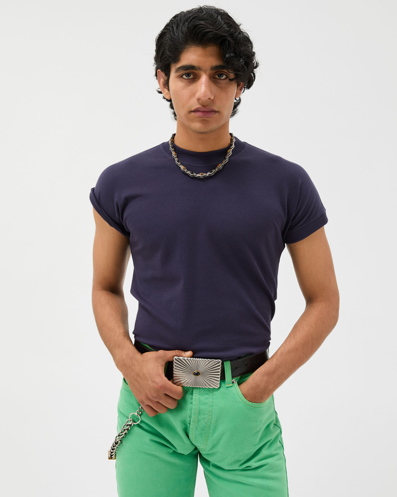 VERSACE Embroidered Stretch Cotton-Jersey T-Shirt outlook