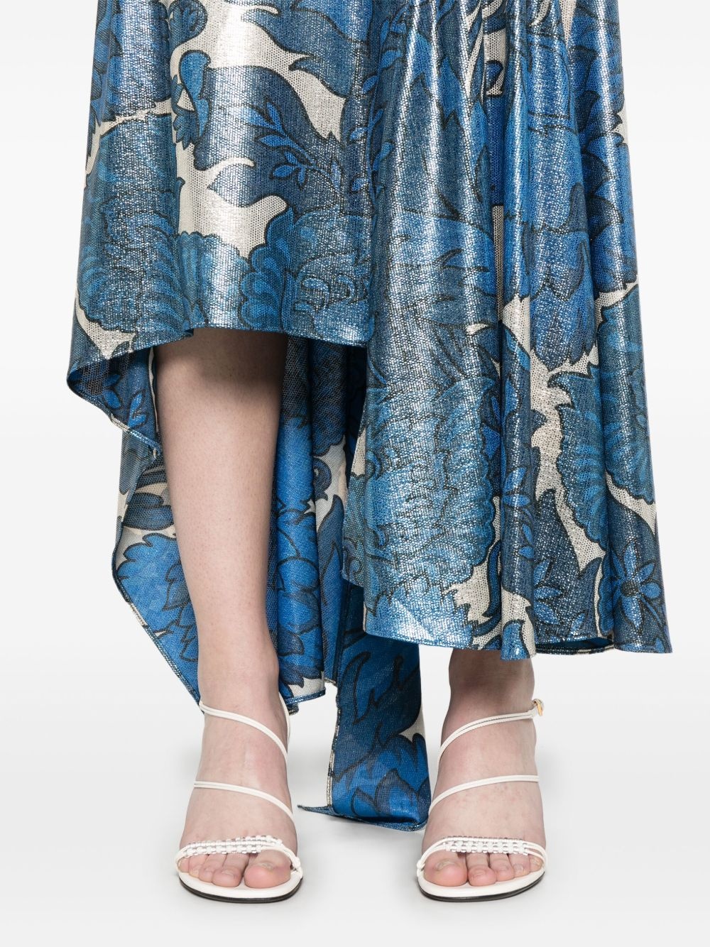 floral-print asymmetric skirt - 5