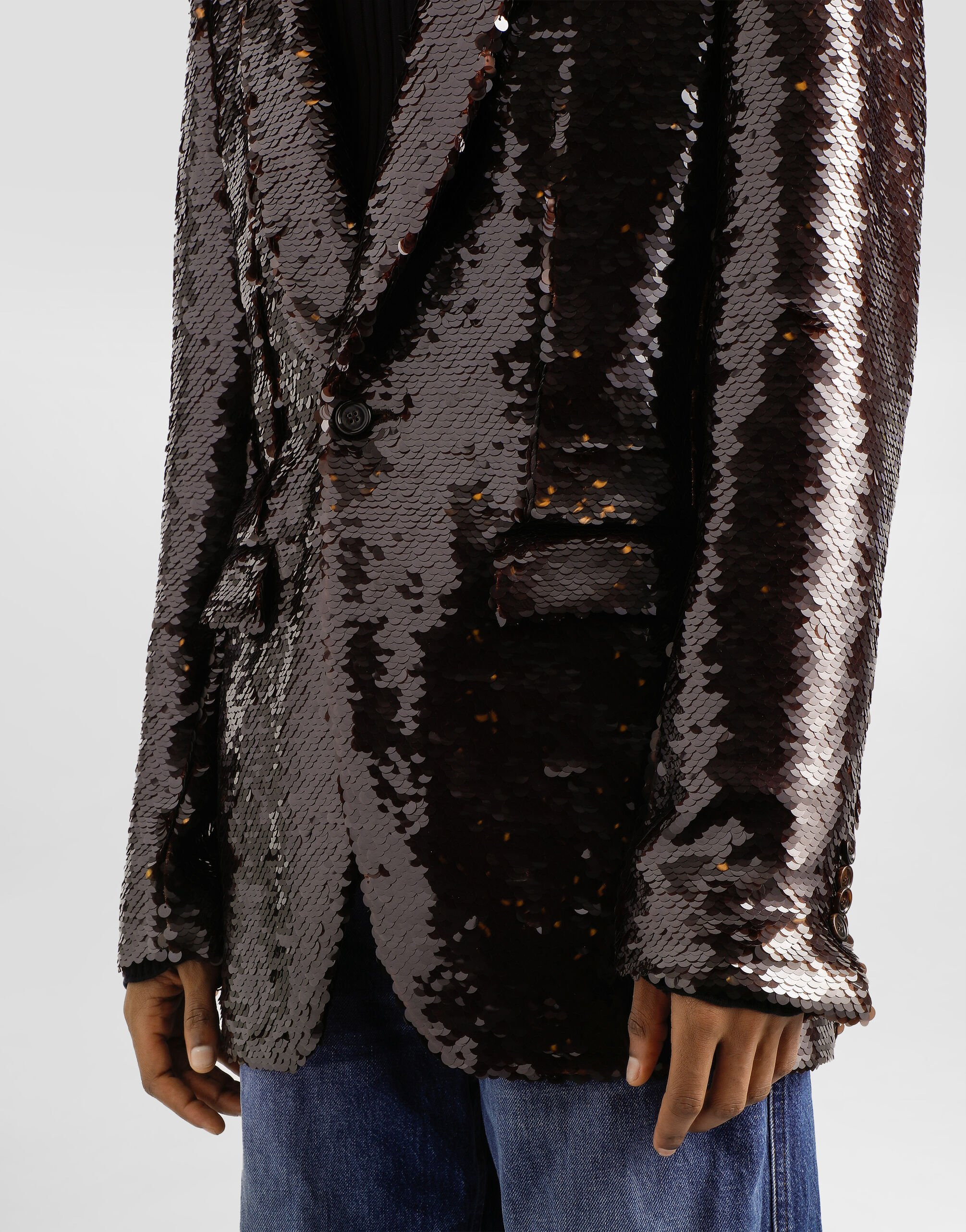 Single-breasted sequin jacket - 4