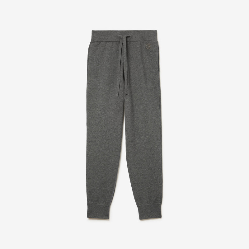 Monogram Motif Cashmere Cotton Blend Jogging Pants - 1