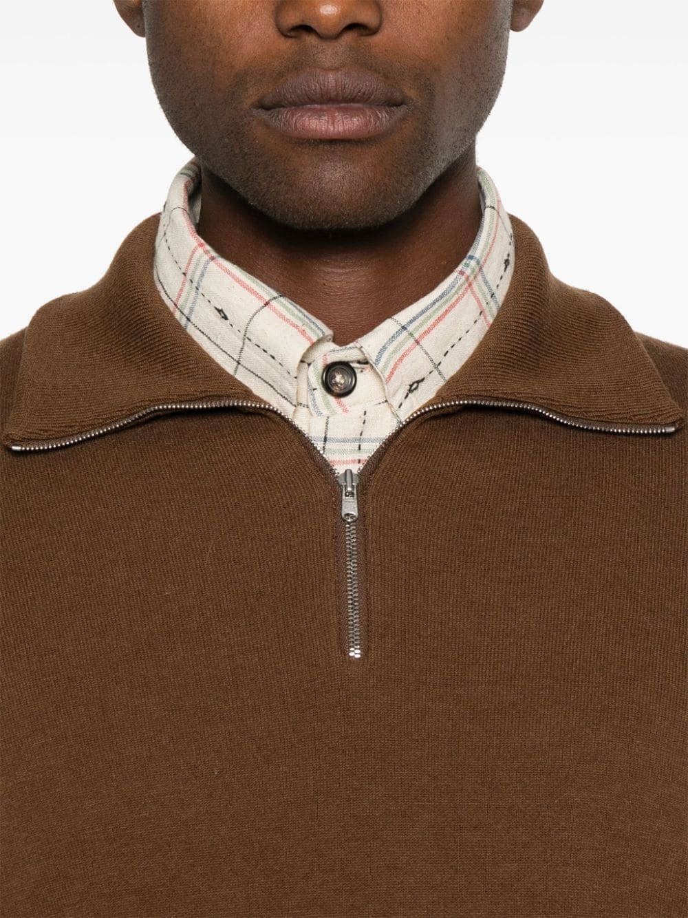 spread-collar sweater - 5